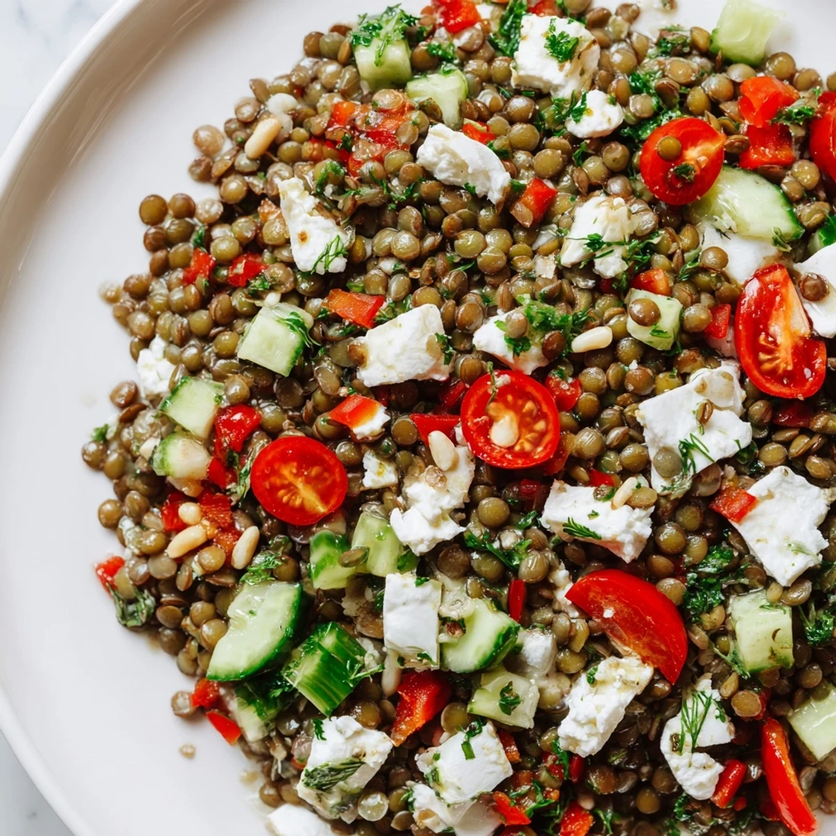 Mediterranean Lentil Salad Feta