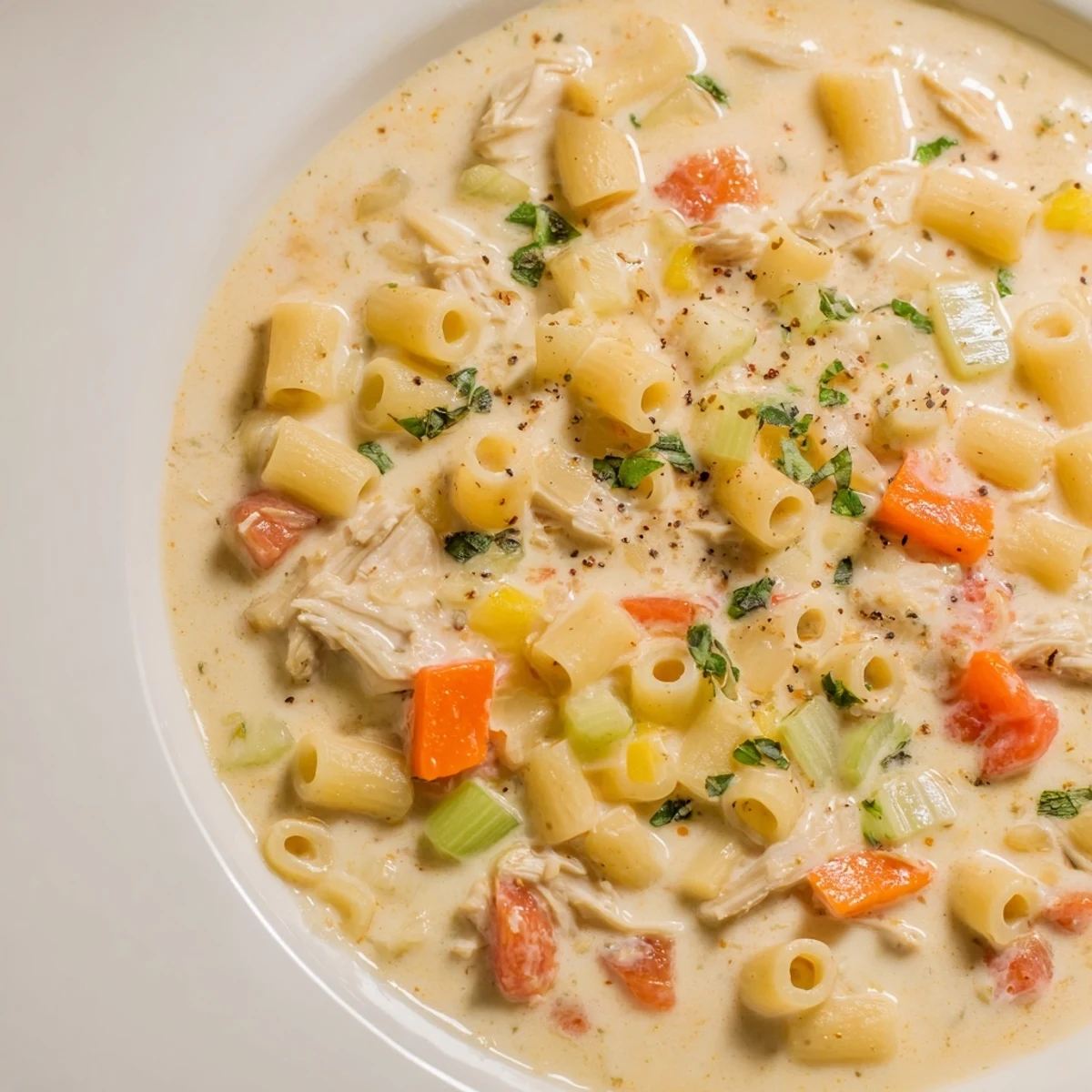This comforting Crock Pot Creamy Chicken Parmesan Soup features tender shredded chicken and rich Parmesan creaminess in every spoonful.