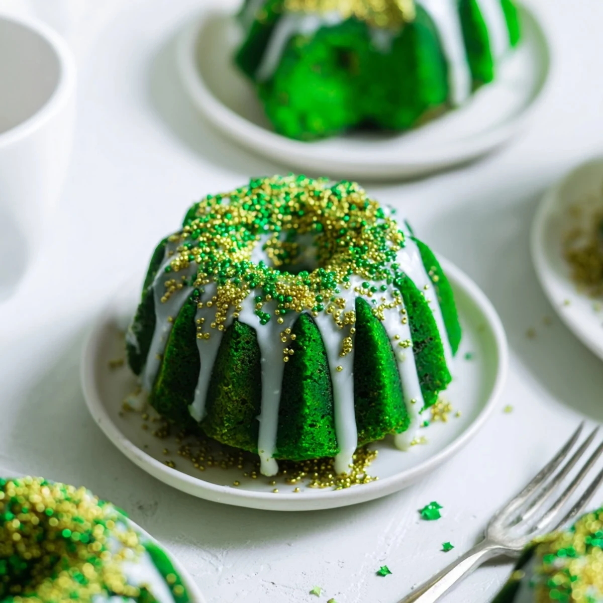 Green Velvet Mini Bundt Cakes