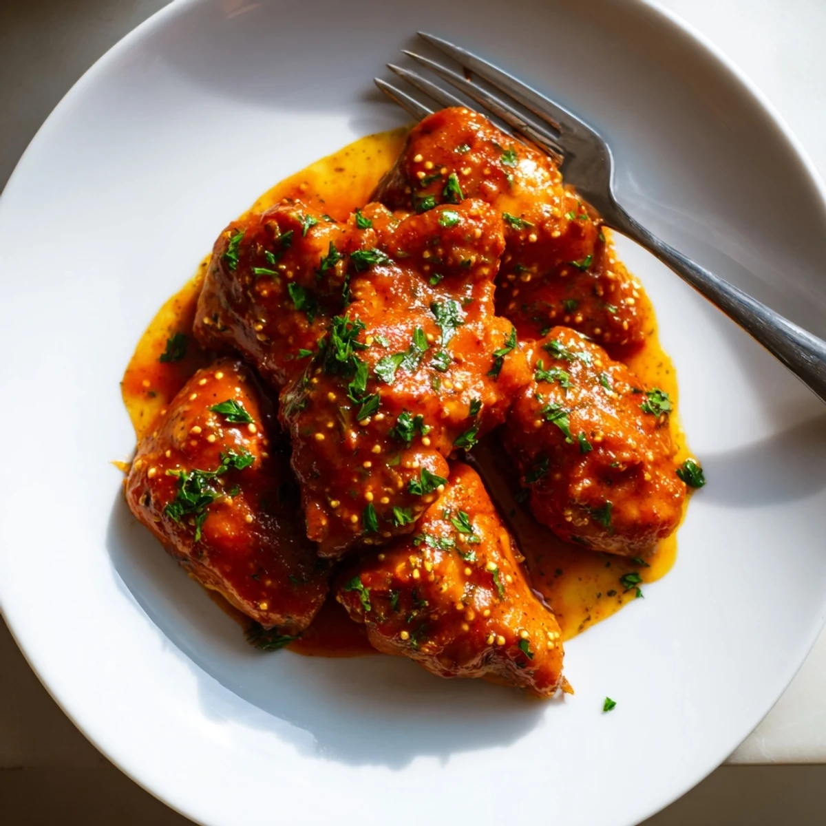 Savory Chicken Diablo dinner with fiery honey Diablo sauce over golden seared chicken