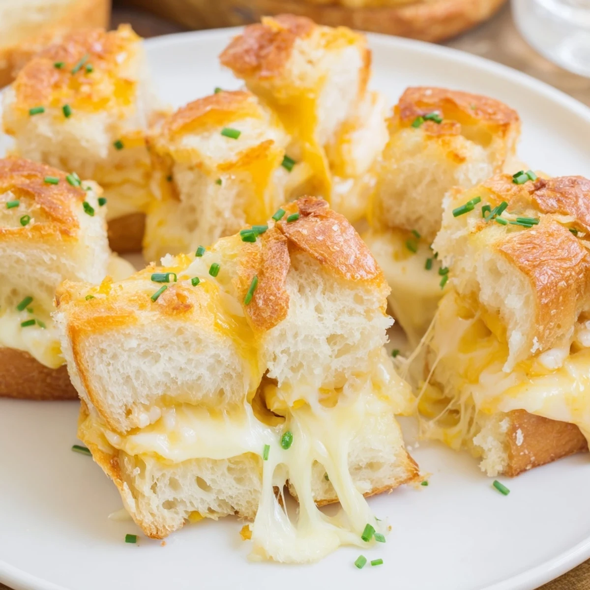Buttery Mini Grilled Cheese Hawaiian Rolls toasted to golden brown, great with soup.