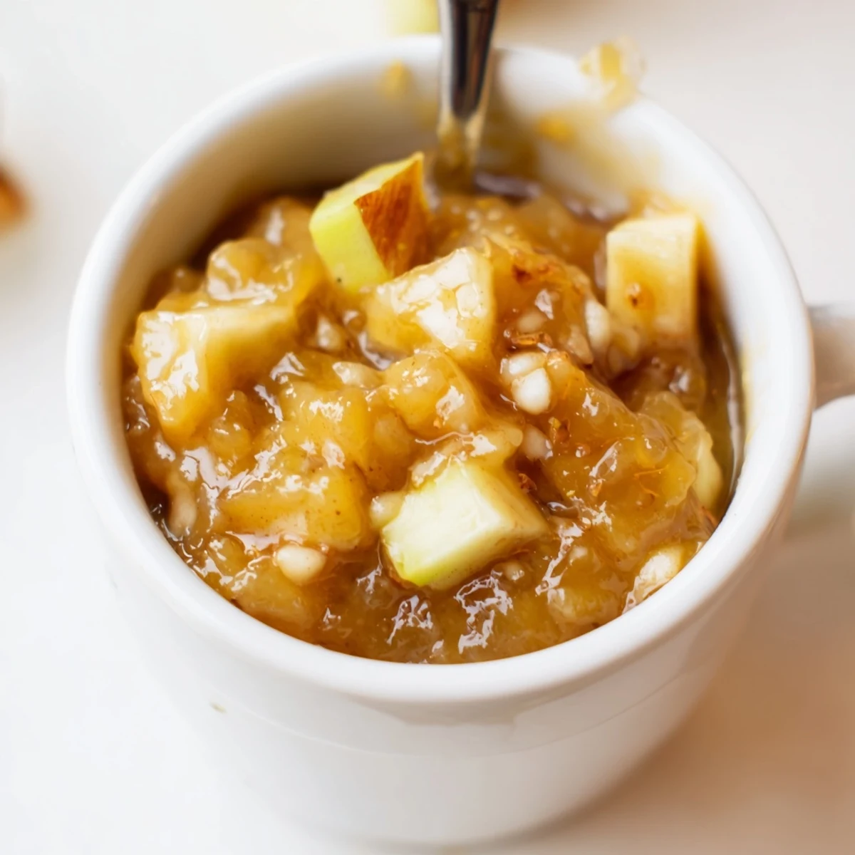 Homemade Fall Caramel Apple Jam spread on toast with cinnamon aroma.