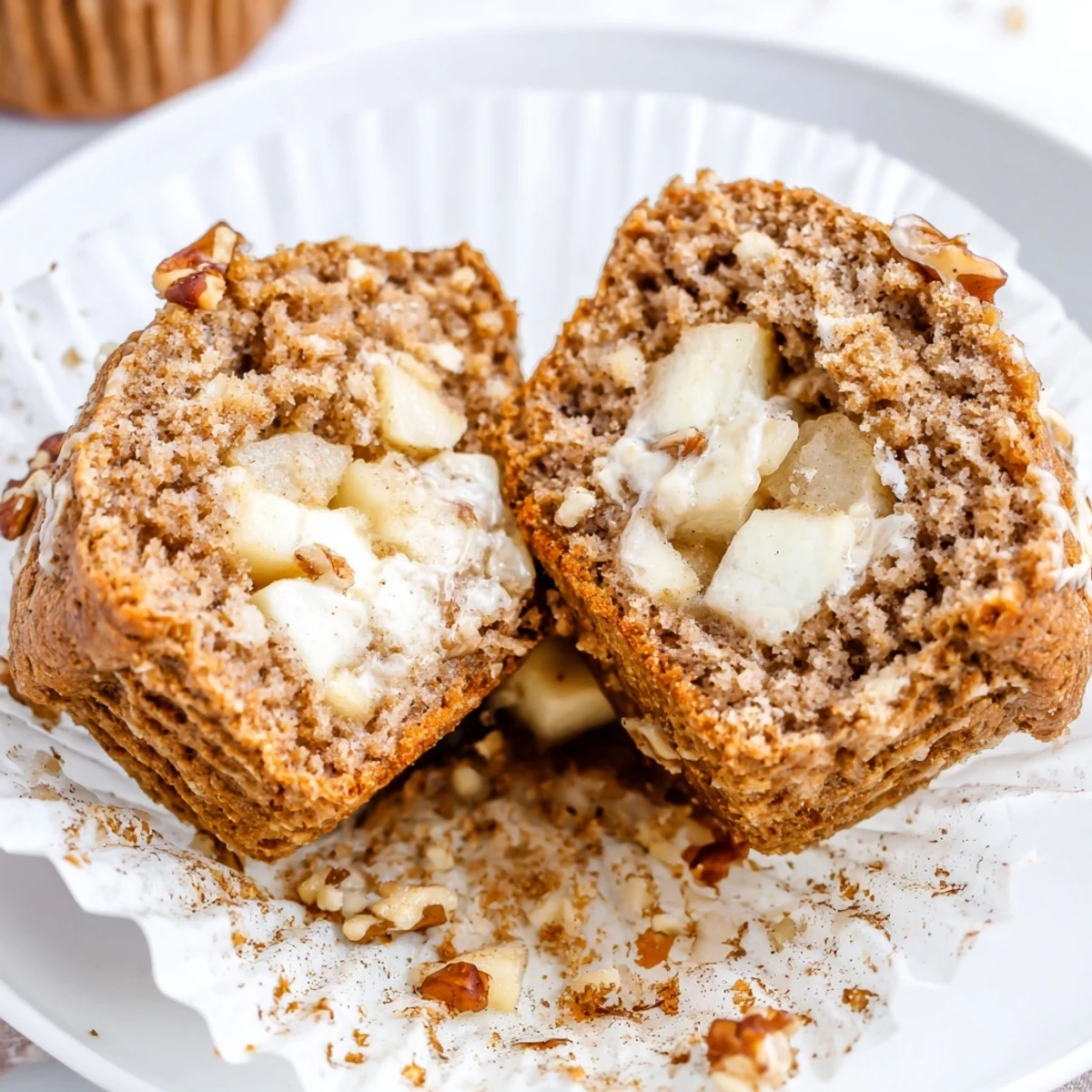 Warm Healthy Apple Cinnamon Greek Yogurt Muffins cooling on wire rack