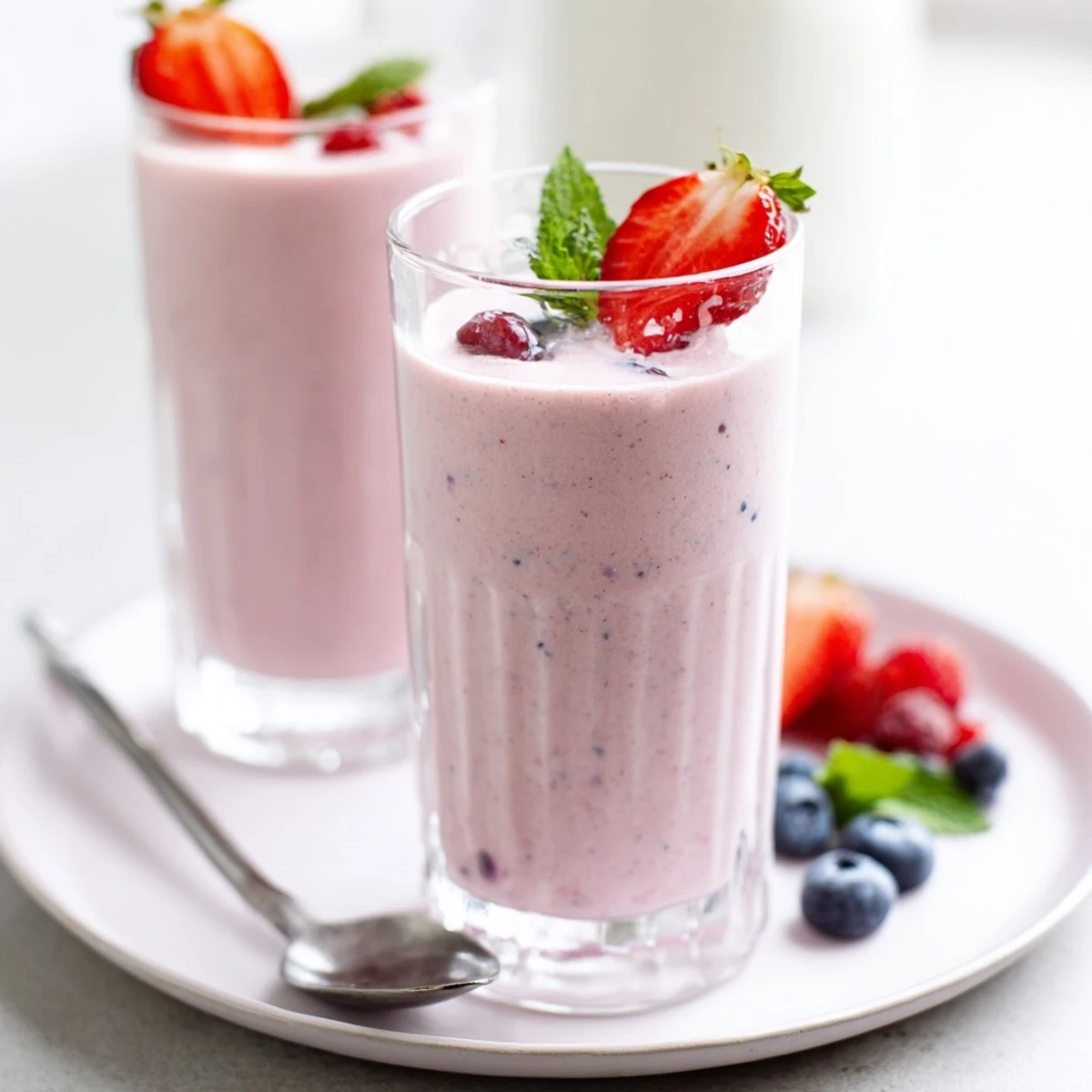 Homemade Summer Berry Smoothie with tangy yogurt notes and bright berry aroma