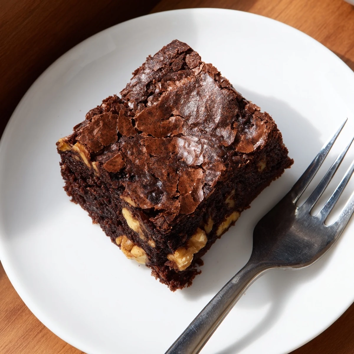 Warm ultimate brownies served with a scoop of vanilla ice cream on top