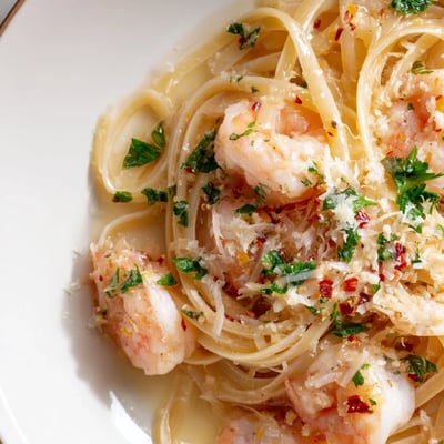 Romantic Shrimp Scampi with Linguine