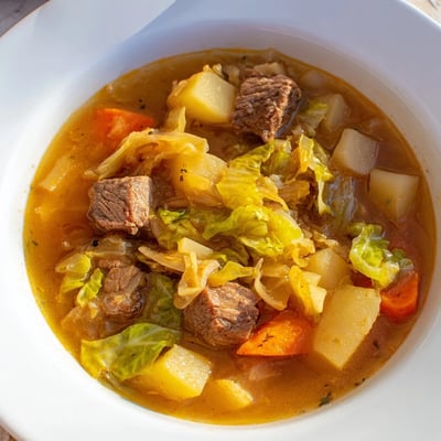 Irish Cabbage and Beef Soup